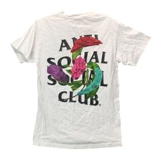 Anti Social Social Club Women's S Thorns Graphic T-Shirt White Streetwear Logo